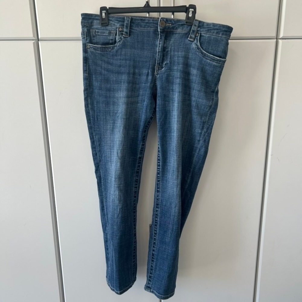 Kut from the Kloth Straight Leg Jeans‎ Blue Denim Medium Wash Size 14